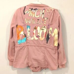 Paramore Jacket Custom Hand Painted 🎶Watch Me While I Bloom🎶 size Small‎
